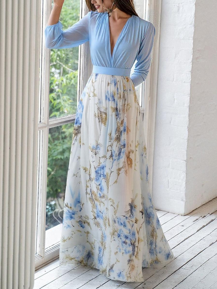 Abigail | Long Dress with Dazzling Floral Print