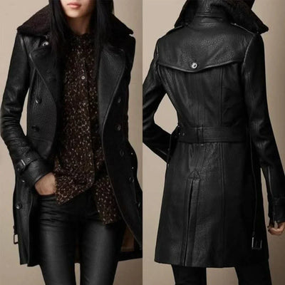 Lena – Classic Leather Coat