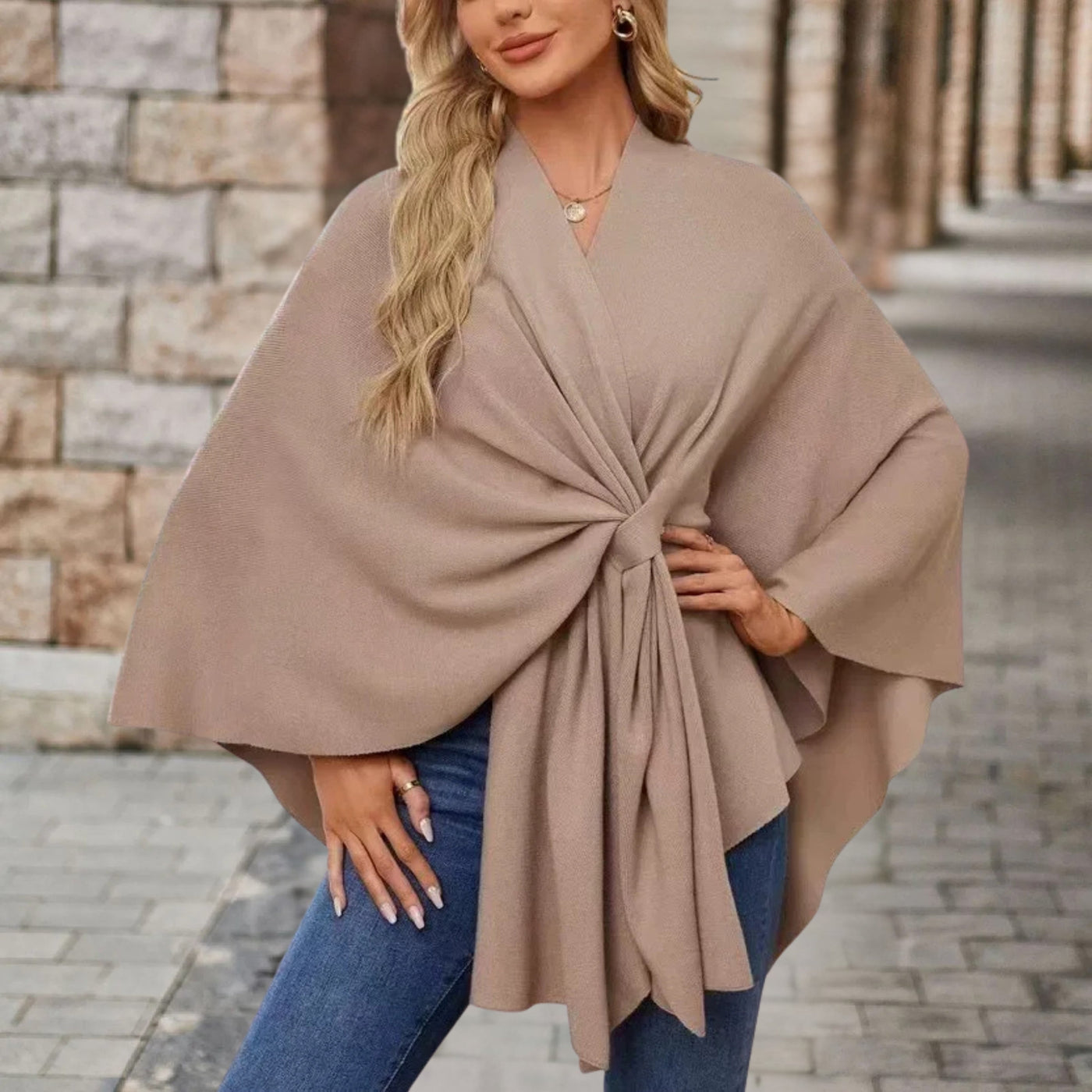 Silei | Elegant Poncho Sweater