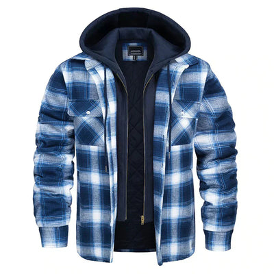 Florian - Men's Plaid Hooded Jacket
