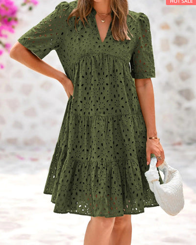 Rica | Chic Lace Ruffle Summer Dress