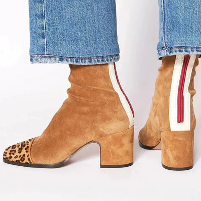 Ria | Square toe heeled boots