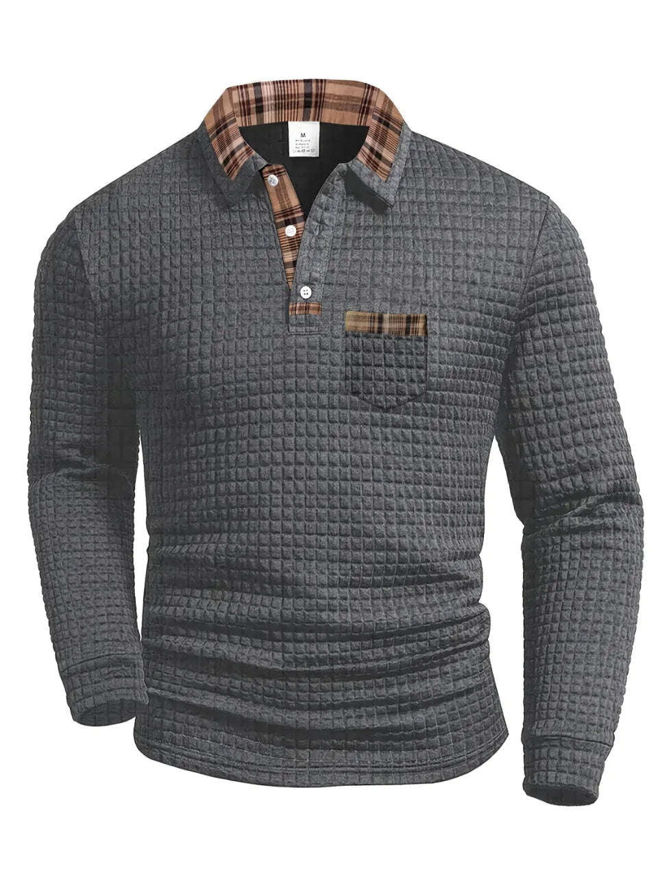 Dvarko - Casual Polo Shirt With Check Pattern