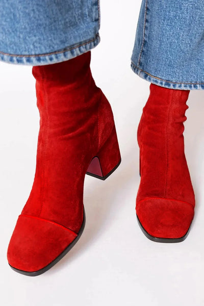 Ria | Square toe heeled boots