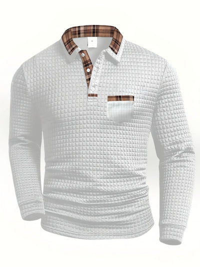 Dvarko - Casual Polo Shirt With Check Pattern