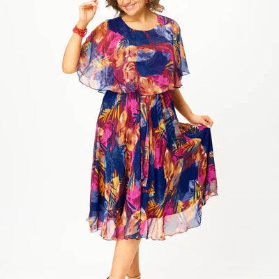 AYALA | COMFORTABLE PLUS SIZE CHIFFON DRESS