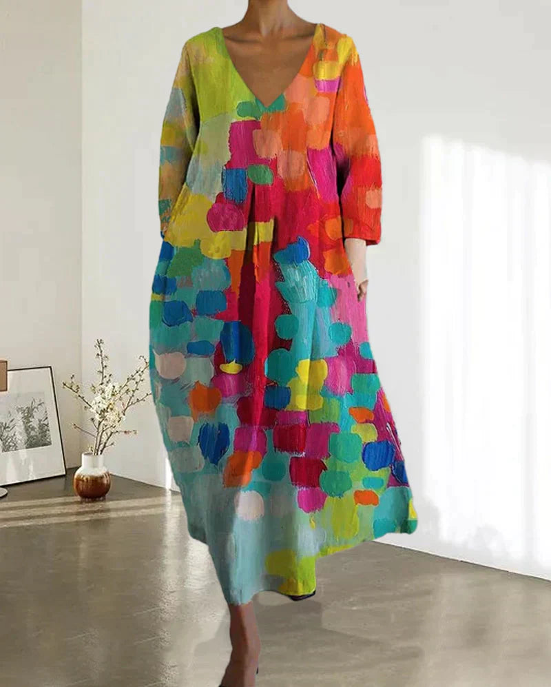 Sandra | Colourful Printed Dress for Women
