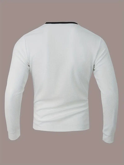 Kyran - Waffle Long Sleeve Henley Shirt