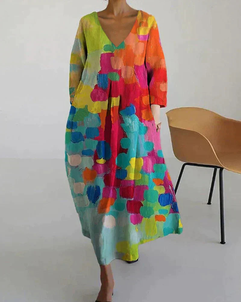 Sandra | Colourful Printed Dress for Women