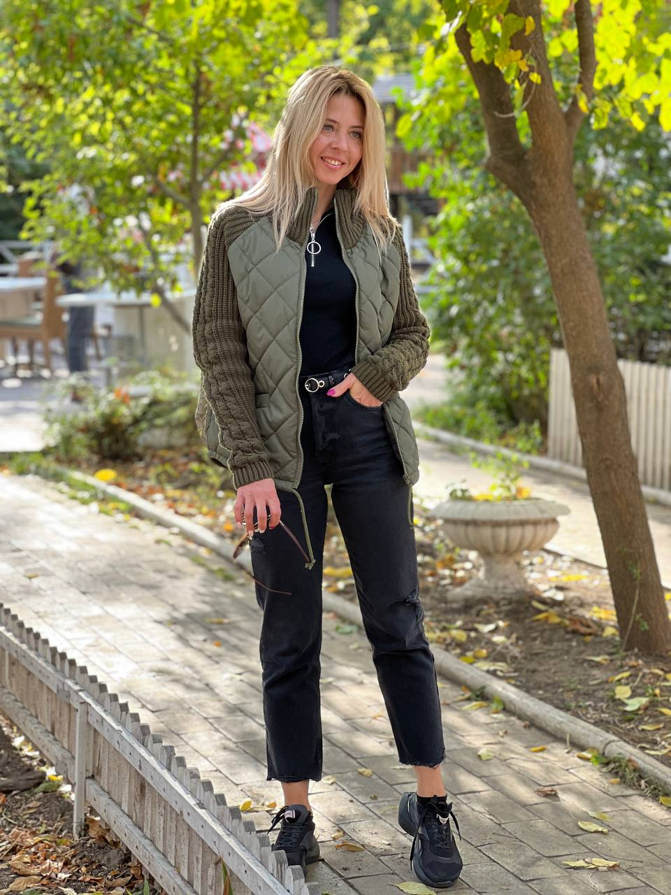 Nora - Patchwork Knitted Jacket for Women