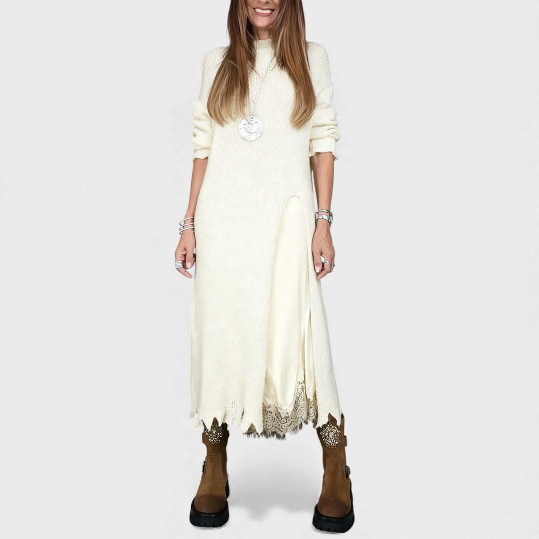 Abalyn - Stylish Casual Midi Dress