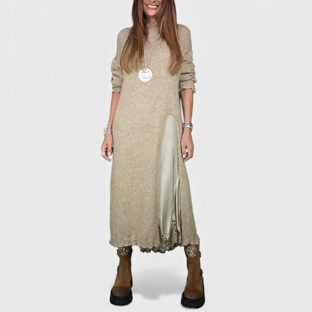 Abalyn - Stylish Casual Midi Dress
