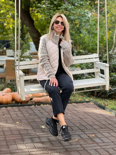 Nora - Patchwork Knitted Jacket for Women