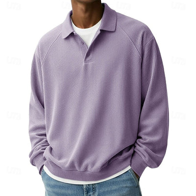 Renee | Long-Sleeved Corduroy Polo Shirt