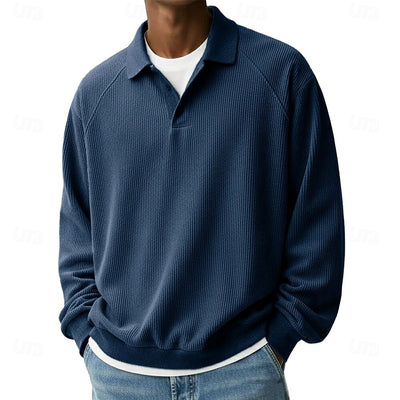 Renee | Long-Sleeved Corduroy Polo Shirt