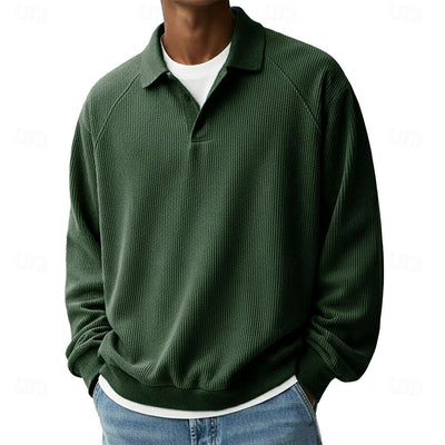 Renee | Long-Sleeved Corduroy Polo Shirt