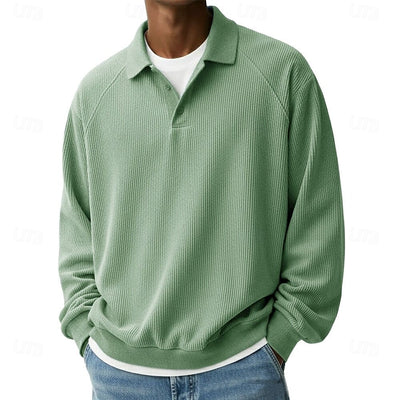 Renee | Long-Sleeved Corduroy Polo Shirt