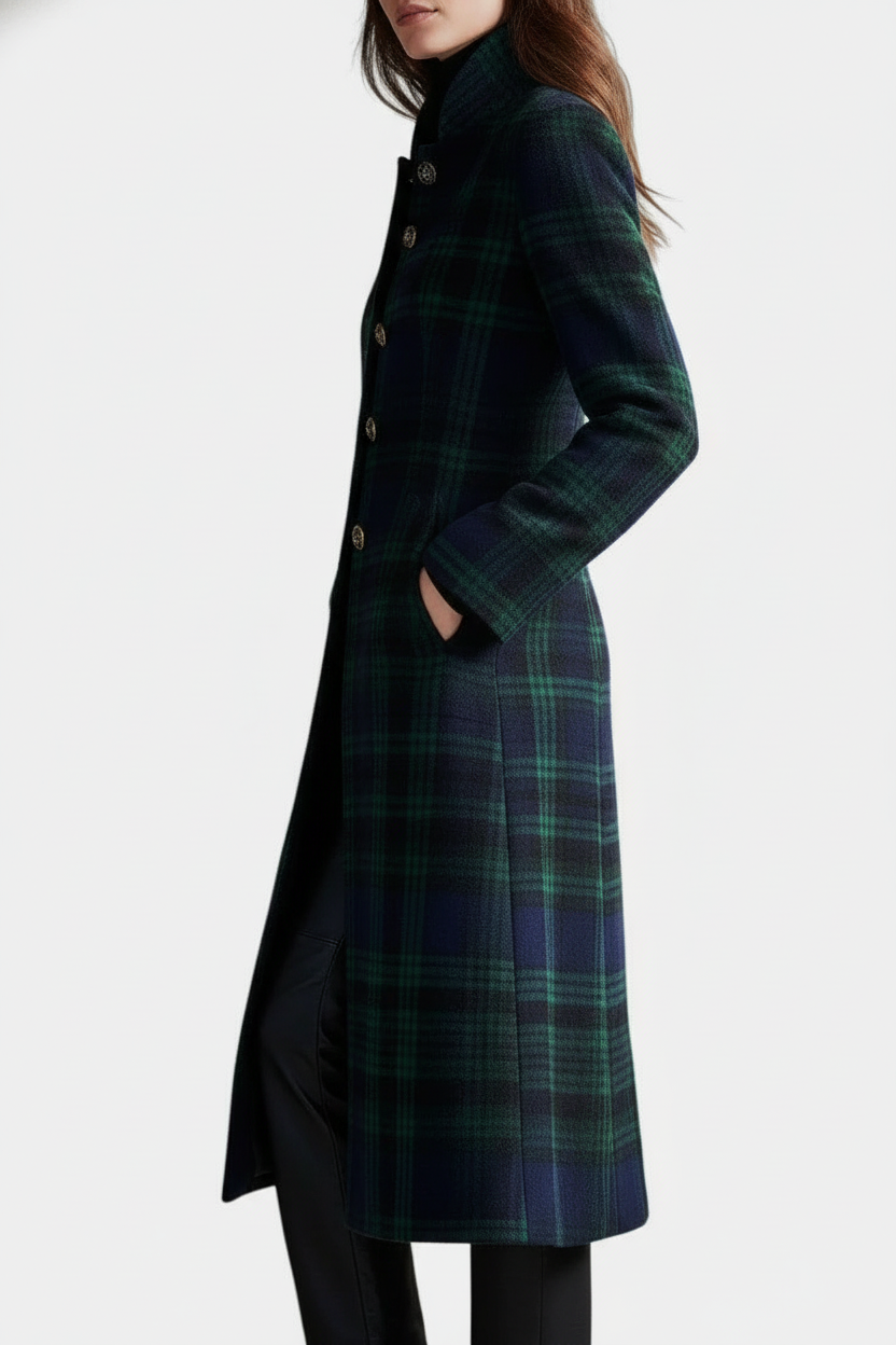 Rebecca - Timeless Plaid Elegant Coat