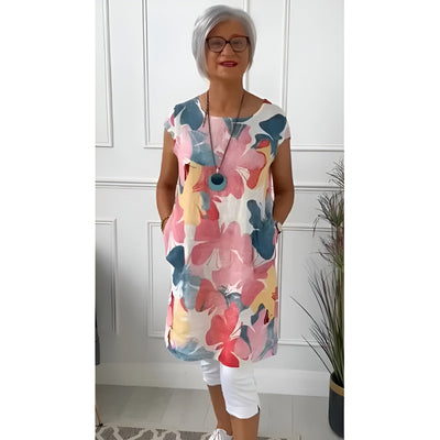 Aino™ | Soft Spring Dress with Butterfly Pattern